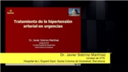 Tratamiento de la hipertensión arterial en urgencias