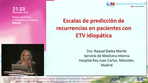 Escalas de predicción de recurrencias en pacientes con ETV idiopática 