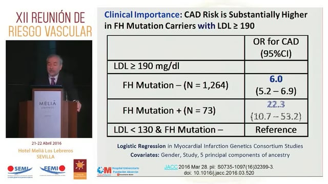 Impacto de la reducción del colesterol-LDL sobre la tasa de complicaciones cardiovasculares en pacientes de alto riesgo